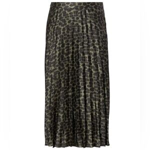 NWT Banana Republic Animal Pleated Skirt - size 14